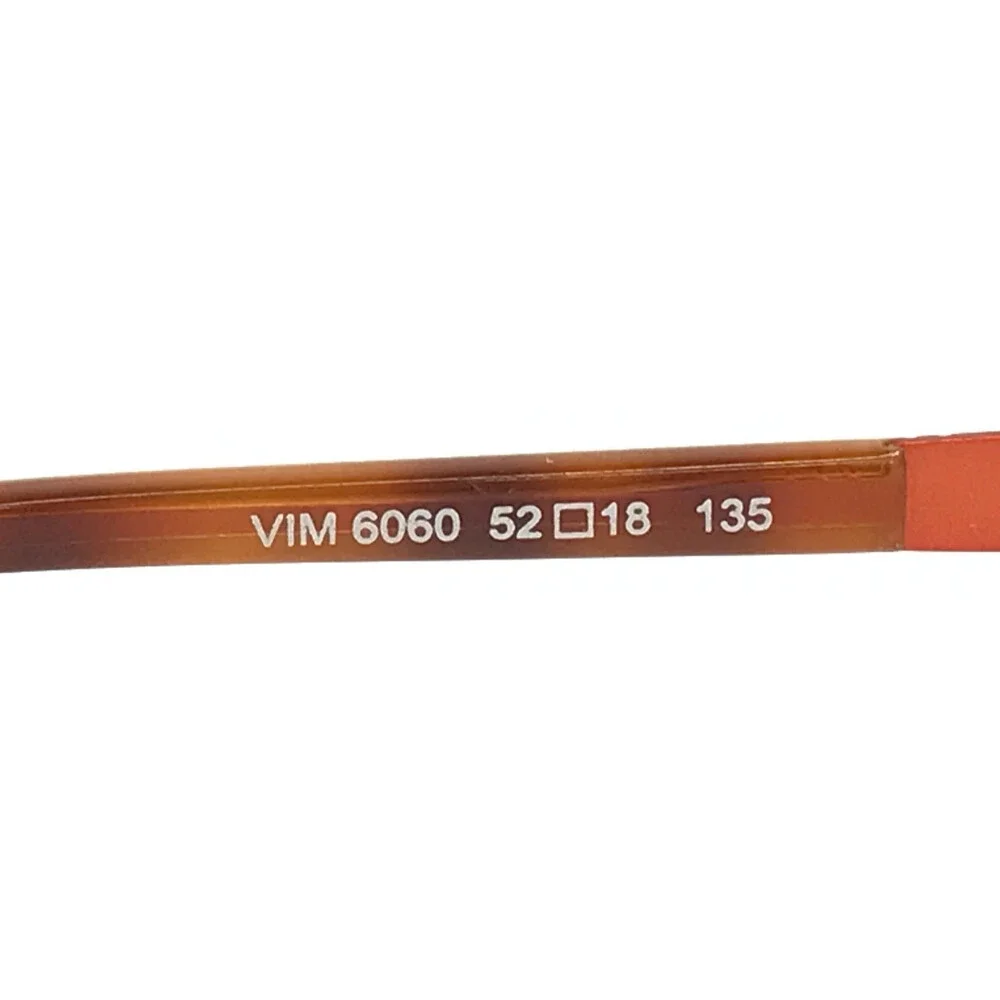 BOZ Eyeglasses Frames VIM 6060 Orange Cracked Earth Pattern Crystals 52-18-135